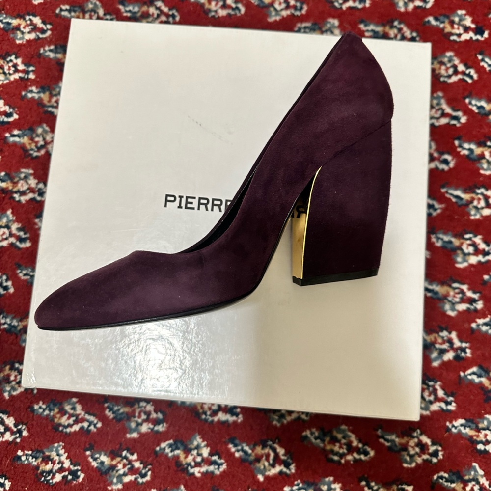 Pierre Hardy Purple Suede Heels